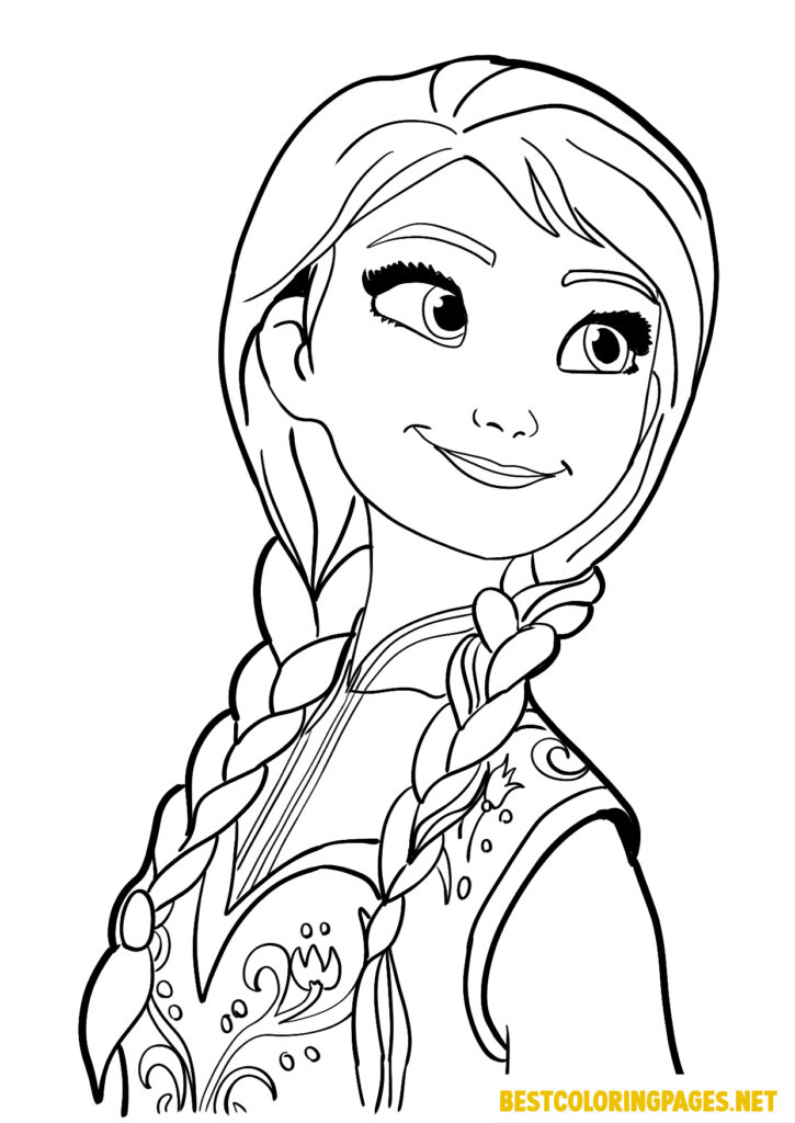 Anna Frozen Coloring Pages