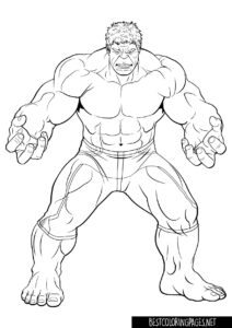 Avengers Hulk free printable coloring page