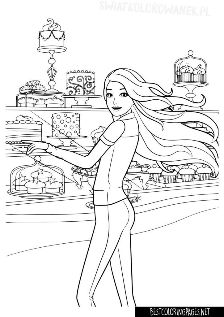 Barbie coloring page