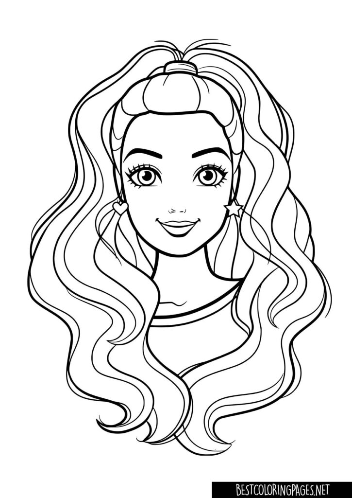 Mario Face Coloring Page - Free printable coloring pages