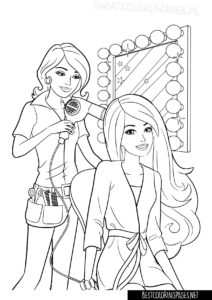 Barbie TV Star Coloring Page