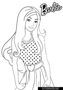 Barbie coloring page for girls
