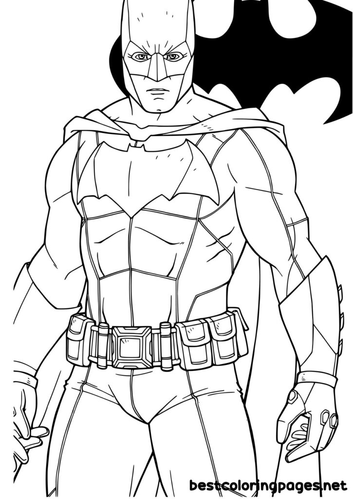Batman free printable coloring page