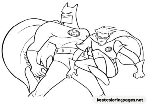 Batman and Robin coloring page