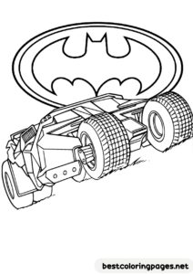 Batman coloring pages batmobil