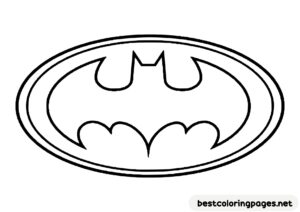 Batman symbol coloring page