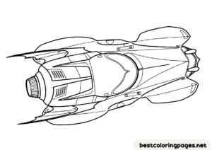 Batmobil coloring page