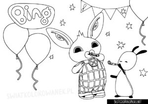 Bing Birthday coloring pages