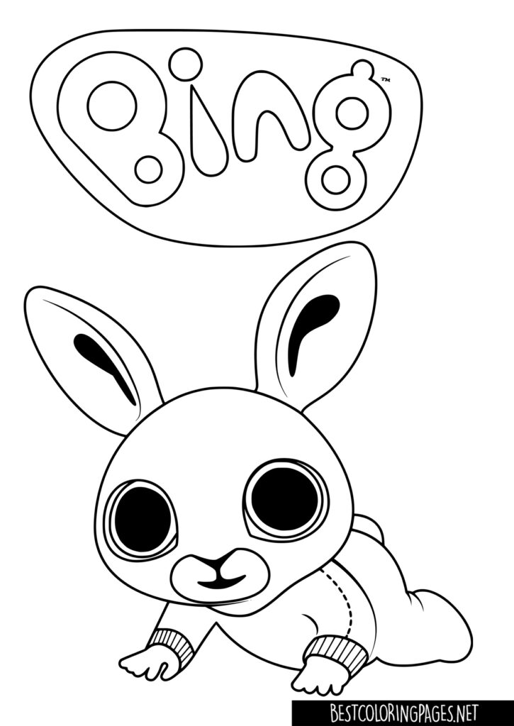 Bing Bunny coloring pages - Free printable coloring pages