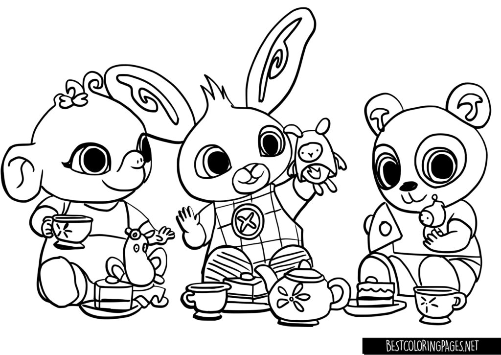 Bing and friends coloring book