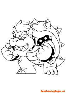 Bowser Mario Coloring Pages