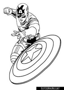 Capitan America Colouring Pages for kids