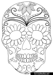 Catrina Coloring Page Halloween