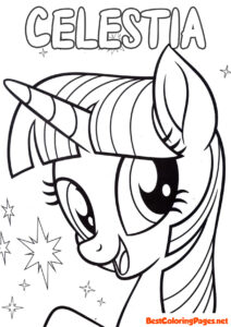Celestia My Little Pony coloring pages