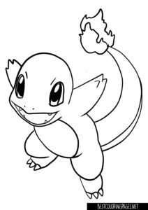 Charmander Free coloring page for kids