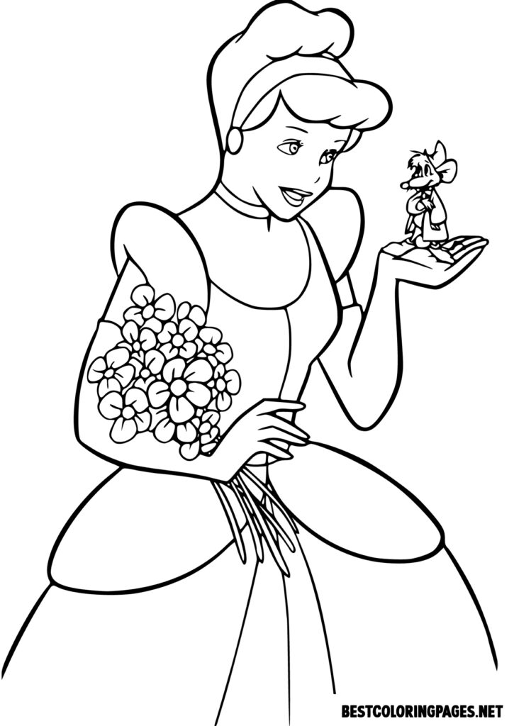 Cinderella Coloring pagefor Girls