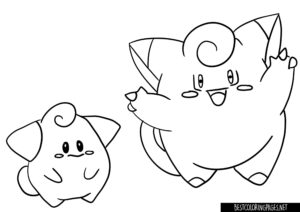 Clefable Coloring Pages