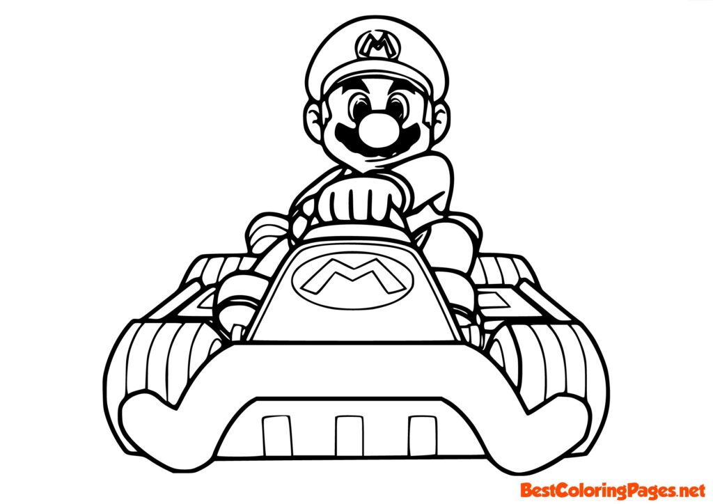 Coloring Mario Kart