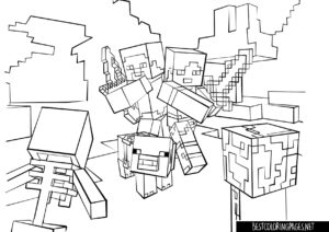 Coloring Page Minecraft