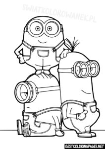 Coloring Page Minions for print