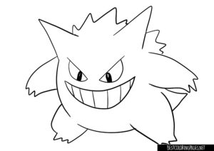 Coloring Page Pokemon Gengar