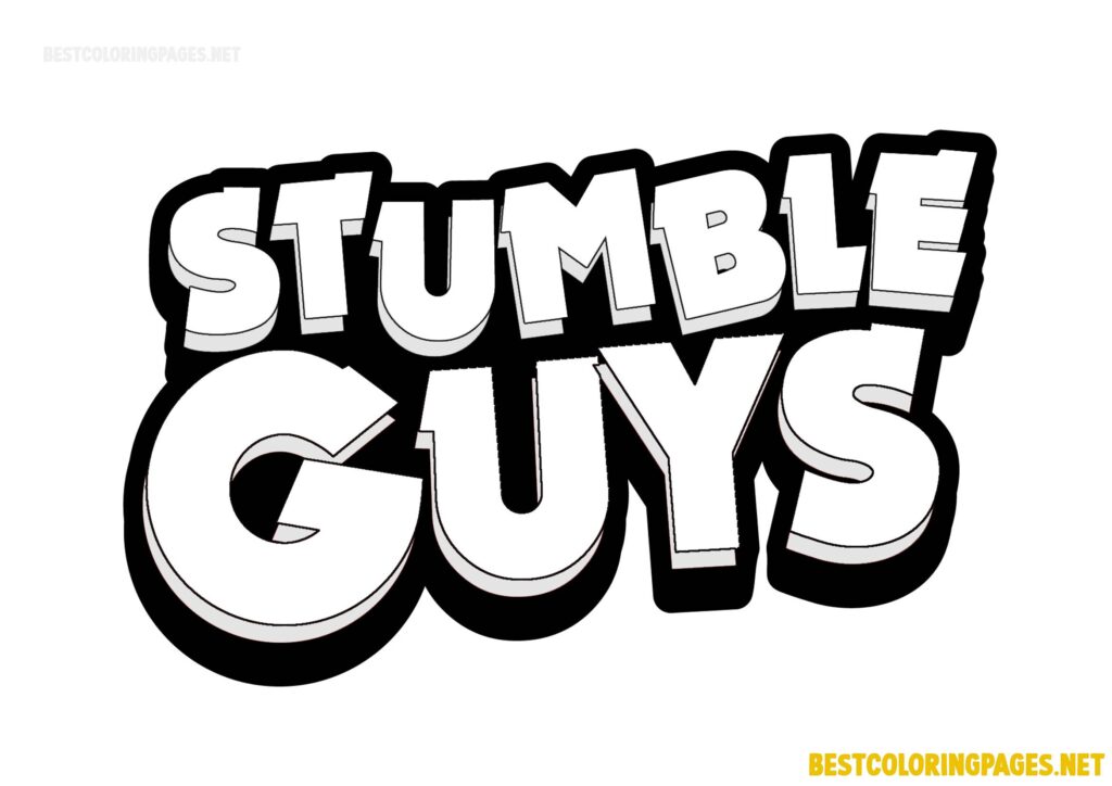 Coloring Page Stumble Guys Logo