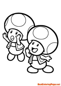 Coloring Page - Super Mario - Toad