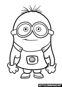 Coloring Page with Minions