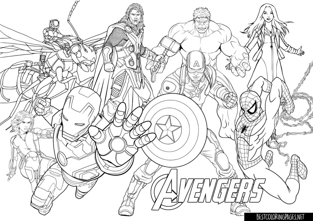 Printable Loki coloring page Avengers 