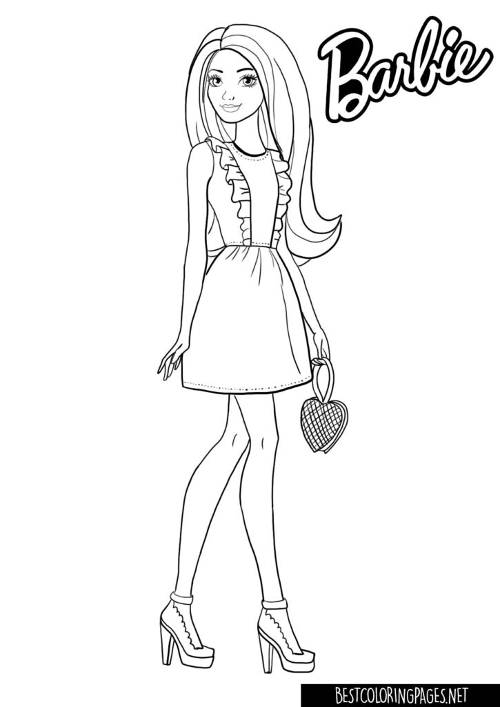 Barbie coloring pages for girls 