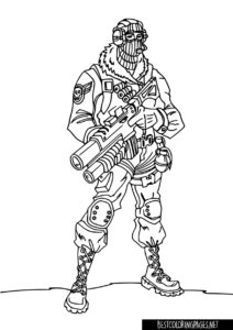 Coloring Pages Fortnite soldier