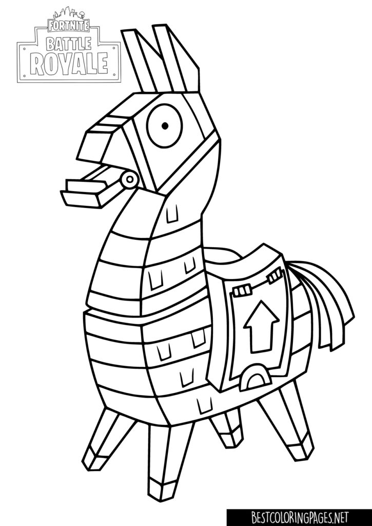 Coloring Pages Lama from Fortnite