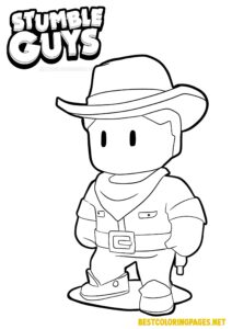 Coloring Pages Stumble Guys Colt Eastwood