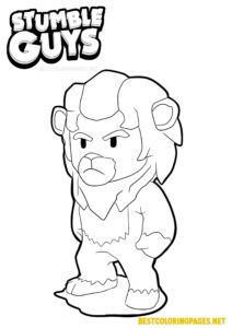Coloring Pages Stumble Guys Lion