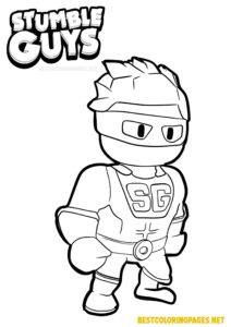 Coloring Pages Stumble Guys Super Guy