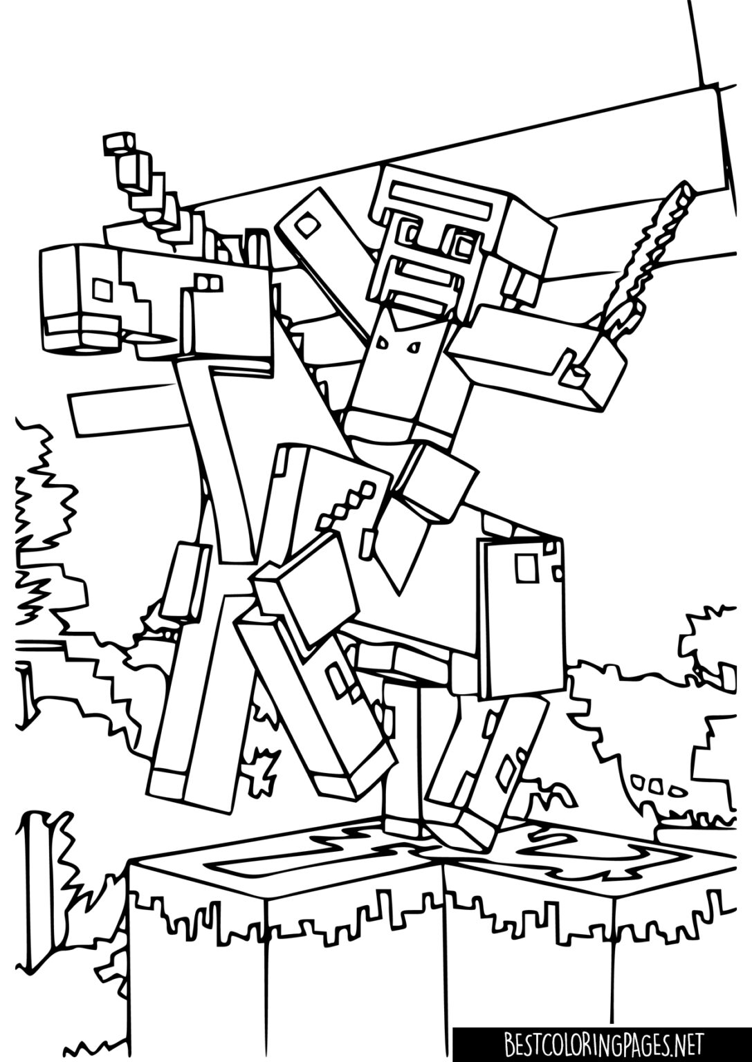 Coloring Sheets Minecraft - Free printable coloring pages