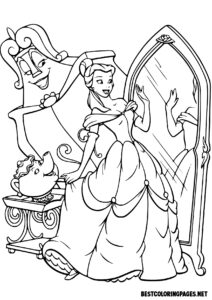 Coloring book Beauty and the Beast