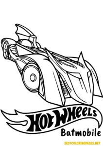 Coloring book Hot Wheels batmobile