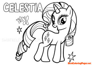 Coloring page My Little Pony Celestia