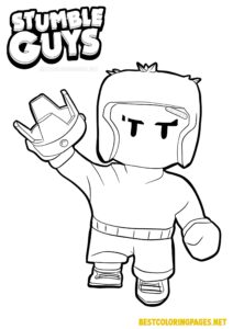 Coloring page Stumble Guys Boxer