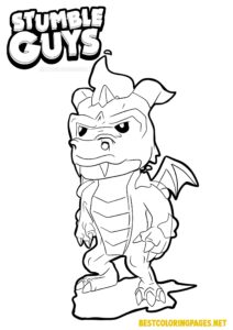 Coloring page Stumble Guys Inferno Dragon