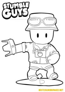 Coloring page Stumble Guys Tourist