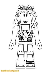 Coloring pages Roblox Girl