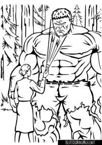 Coloring sheets Hulk Avengers