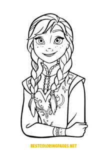 Colouring Pages Anna Frozen