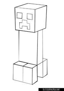 Creeper Minecraft coloring page