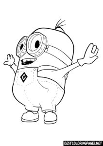 Dave Minions Coloring Page