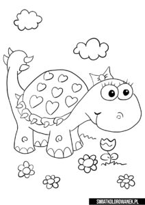 Dinosaur for little kids coloring page