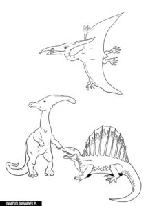 Dinosaurs free printable coloring pages