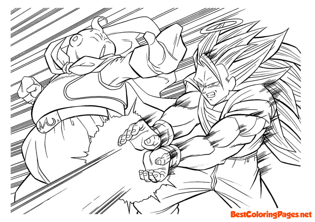 Dragon Ball Fight coloring page